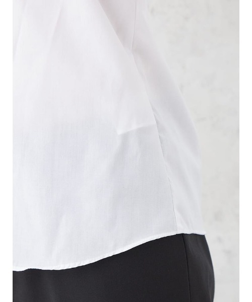 HARUYAMA(ハルヤマ)の「【形態安定】ブラウス 長袖 GraceField 白ブロード スキッパー ストレッチ リクルート 通年(シャツ/ブラウス・レディース・ホワイト・5号/7号/11号/9号/13号/15号/19号/17号)」の7枚目の写真
