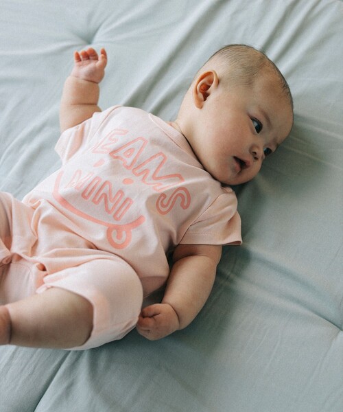 BEAMS mini（ビームスミニ）の「半袖 スマイル ロンパース 2025SS（70～80cm）（ロンパース・キッズ・ホワイト系その他7/ホワイト系その他5/レッド系その他2/サックスブルー・80/70）」の11枚目の写真