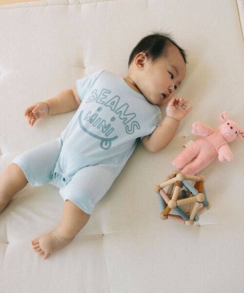 セール】半袖 スマイル ロンパース 2025SS（70～80cm）（ロンパース