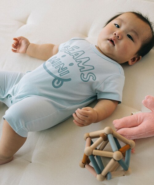 BEAMS mini（ビームスミニ）の「半袖 スマイル ロンパース 2025SS（70～80cm）（ロンパース・キッズ・ホワイト系その他7/ホワイト系その他5/レッド系その他2/サックスブルー・80/70）」の15枚目の写真