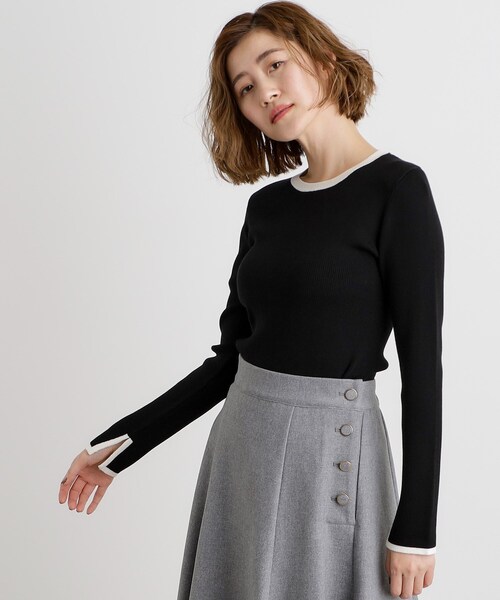 grove（グローブ）の「【抗ピル／MW】リブニットプルオーバー（ニット/セーター・レディース・ブラック/ピンク/ホワイト系5/オフホワイト・03/02/01/04/05）」の16枚目の写真