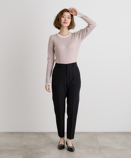 grove（グローブ）の「【抗ピル／MW】リブニットプルオーバー（ニット/セーター・レディース・ブラック/ピンク/ホワイト系5/オフホワイト・03/02/01/04/05）」の22枚目の写真