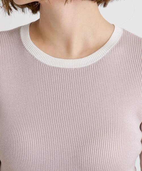 grove（グローブ）の「【抗ピル／MW】リブニットプルオーバー（ニット/セーター・レディース・ブラック/ピンク/ホワイト系5/オフホワイト・03/02/01/04/05）」の8枚目の写真