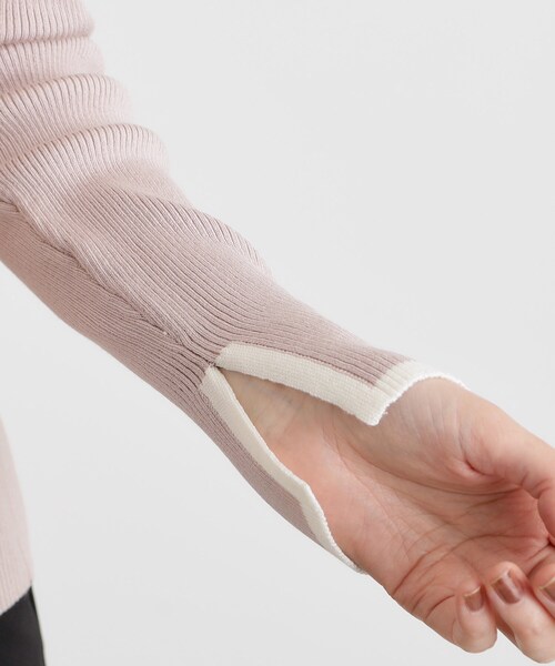 grove（グローブ）の「【抗ピル／MW】リブニットプルオーバー（ニット/セーター・レディース・ブラック/ピンク/ホワイト系5/オフホワイト・03/02/01/04/05）」の10枚目の写真