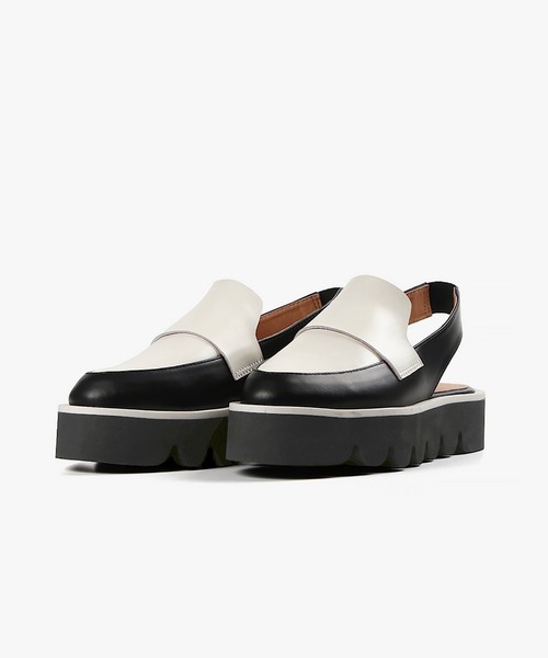 厚底 バックベルトローファー ALL BLACK│Jeffrey Campbell