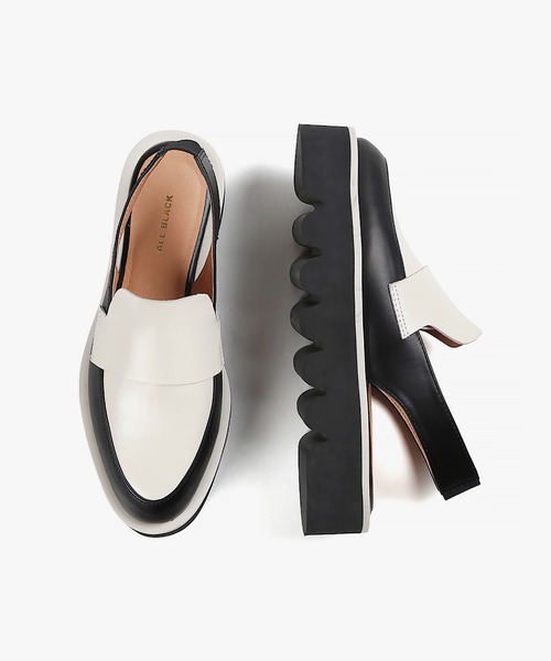 厚底 バックベルトローファー ALL BLACK│Jeffrey Campbell OFFICIAL