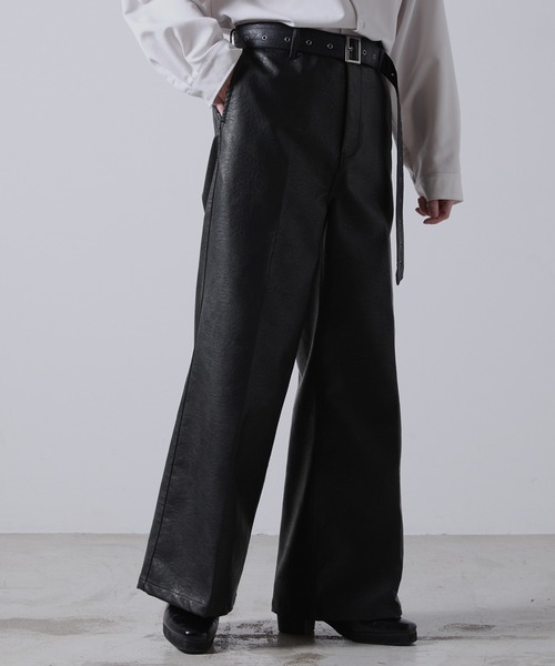 CLEL（クレイル）の「【CLEL】Vintage Design Belted Flare Pants