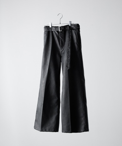 CLEL】Vintage Design Belted Flare Pants/ヴィンテージデザイン