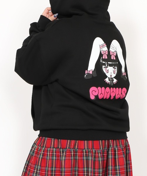 PUNYUS(プニュズ)の「【裏起毛】Rabbit girl 裏起毛ビッグパーカー(パーカー・レディース・サックスブルー/ブラック・3/4)」の20枚目の写真
