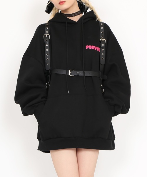 PUNYUS(プニュズ)の「【裏起毛】Rabbit girl 裏起毛ビッグパーカー(パーカー・レディース・サックスブルー/ブラック・3/4)」の8枚目の写真