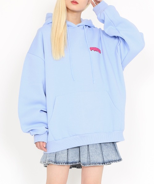 PUNYUS(プニュズ)の「【裏起毛】Rabbit girl 裏起毛ビッグパーカー(パーカー・レディース・サックスブルー/ブラック・3/4)」の15枚目の写真