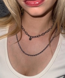 2連チェーンネックレス