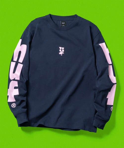 MEGABLAST STRETCH LS TEE / HUF ハフ ヘビーウェイト ロング