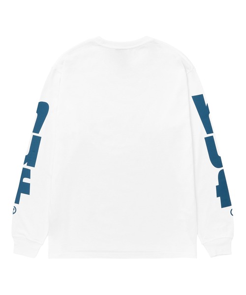HUF(ハフ)の「MEGABLAST STRETCH LS TEE / HUF ハフ ヘビーウェイト ロングスリーブTシャツ ロンT(Tシャツ/カットソー・メンズ・ネイビー/ブラック/ホワイト/パープル系その他・X-SMALL/SMALL/MEDIUM/LARGE/X-LARGE/XX-LARGE)」の5枚目の写真