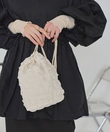 LinoU.（リノユー）の「ポコポコジャガードナップサック（ショルダーバッグ）」