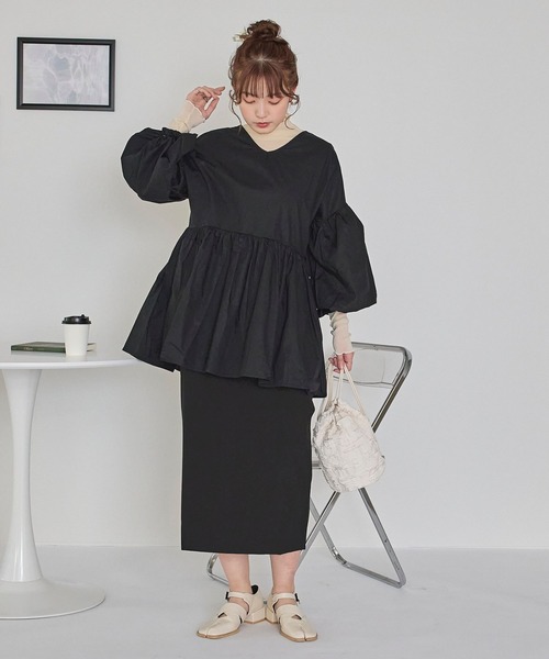 LinoU.(リノユー)の「ポコポコジャガードナップサック(ショルダーバッグ・レディース・アイボリー/ブラウン/ブラック・FREE)」の6枚目の写真