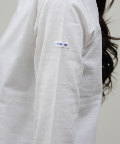 ORCIVAL(オーシバル)の「ORCIVAL/オーシバル ボートネックロングスリーブプルオーバー ソリッド BOATNECK LONGSLEEVE P.O. SOLID OR-C0414 BFJ(Tシャツ/カットソー・レディース・ホワイト/ブラック・2)」の7枚目の写真