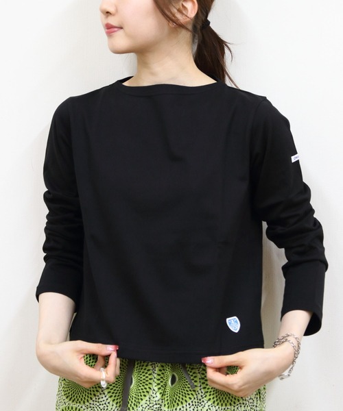 ORCIVAL(オーシバル)の「ORCIVAL/オーシバル ボートネックロングスリーブプルオーバー ソリッド BOATNECK LONGSLEEVE P.O. SOLID OR-C0414 BFJ(Tシャツ/カットソー・レディース・ホワイト/ブラック・2)」の13枚目の写真