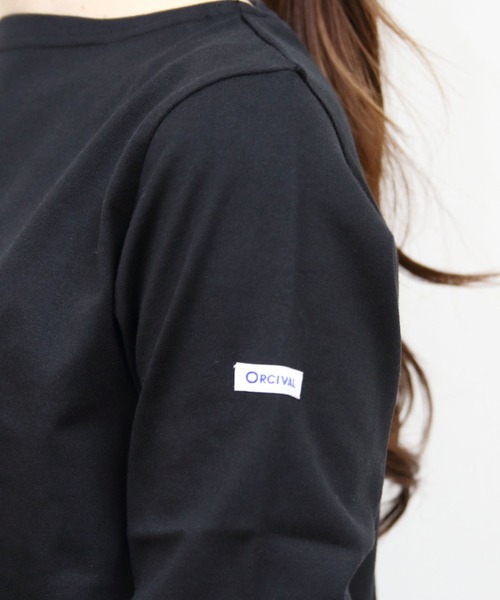 ORCIVAL(オーシバル)の「ORCIVAL/オーシバル ボートネックロングスリーブプルオーバー ソリッド BOATNECK LONGSLEEVE P.O. SOLID OR-C0414 BFJ(Tシャツ/カットソー・レディース・ホワイト/ブラック・2)」の9枚目の写真