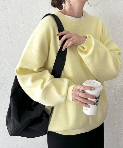 【SS先行予約】スムースオーバーニット《ユニセックス》（ニット/セーター）｜DISCOAT（ディスコート） 5,960円