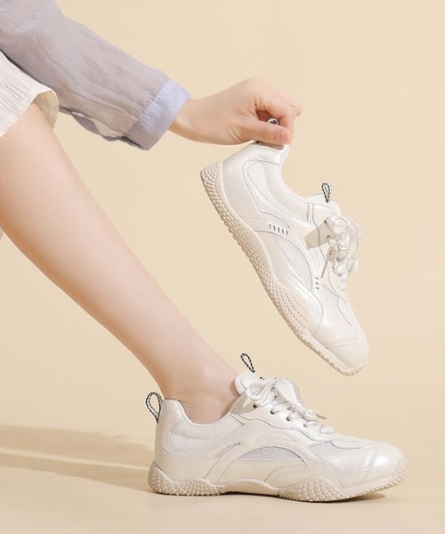 Teem Store（チームストア）の「リボン紐スニーカー（スニーカー・レディース・シルバー/ホワイト・L/M/S）」の18枚目の写真