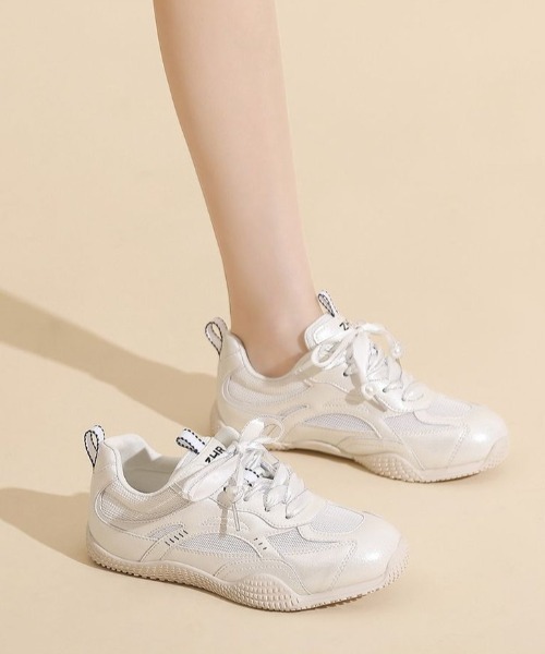 Teem Store（チームストア）の「リボン紐スニーカー（スニーカー・レディース・シルバー/ホワイト・L/M/S）」の16枚目の写真