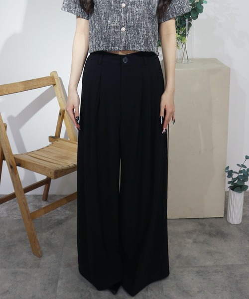 CeLess（セレス）の「【UNISEX】Wide Slacks / ワイドスラックス（スラックス・レディース・ブラック/グレー・S/M/L）」の15枚目の写真
