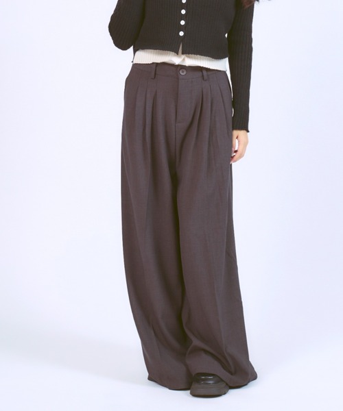 CeLess（セレス）の「【UNISEX】Wide Slacks / ワイドスラックス（スラックス・レディース・ブラック/グレー・S/M/L）」の21枚目の写真