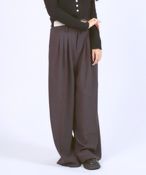 CeLess（セレス）の「【UNISEX】Wide Slacks / ワイドスラックス（スラックス・レディース・ブラック/グレー・S/M/L）」の22枚目の写真
