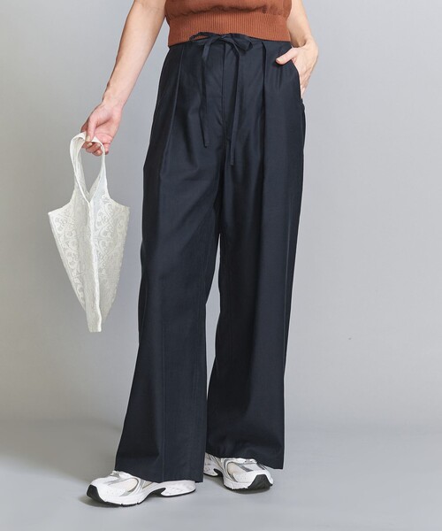 あーちゃん✨B&Y ツイル リボンベルト ワイドパンツ セール】ツイル リボンベルト ワイドパンツ（その他パンツ
