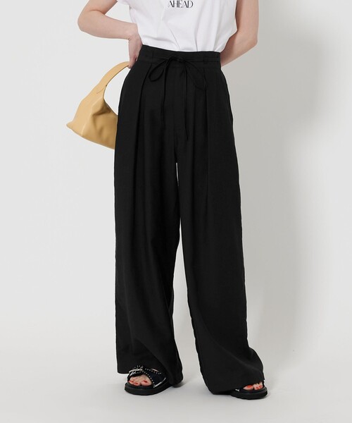 あーちゃん✨B&Y ツイル リボンベルト ワイドパンツ BEAUTY＆YOUTH UNITED ARROWS パンツ ツイル リボンベルト