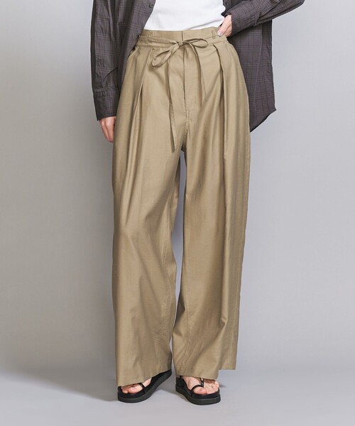 BEAUTY&YOUTH UNITED ARROWS（ビューティーアンドユースユナイテッドアローズ）の「ツイル リボンベルト ワイドパンツ（その他パンツ・レディース・ネイビー/ベージュ/ダークグレー/その他・XS/M/S）」の13枚目の写真