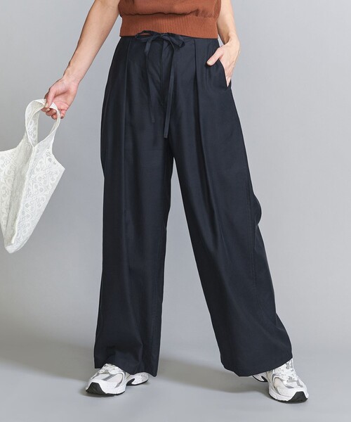あーちゃん✨B&Y ツイル リボンベルト ワイドパンツ BEAUTY&YOUTH UNITED ARROWS（ビューティーアンドユース
