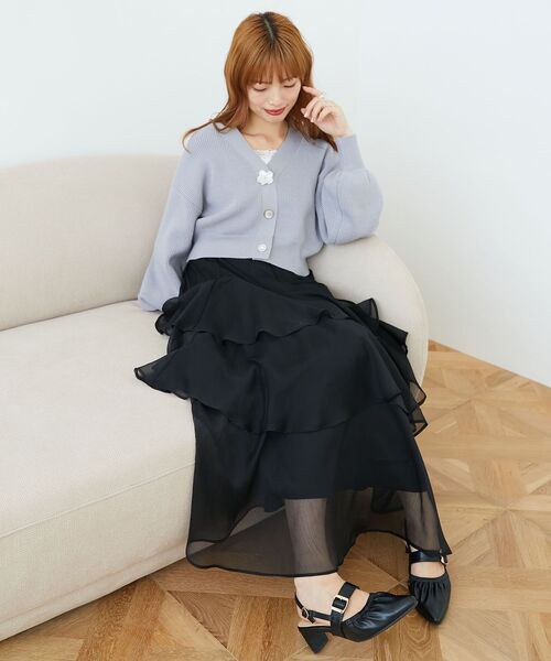 値下げ♡新品ナネットレポー スカート セール】∞エアリーティアードスカート（スカート）｜MAJESTIC
