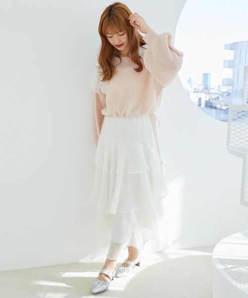 MAJESTIC LEGON(マジェスティックレゴン)の「∞エアリーティアードスカート(スカート・レディース・ブラック/ホワイト系その他2/アイボリー・SMALL/MEDIUM/X-SMALL)」の15枚目の写真