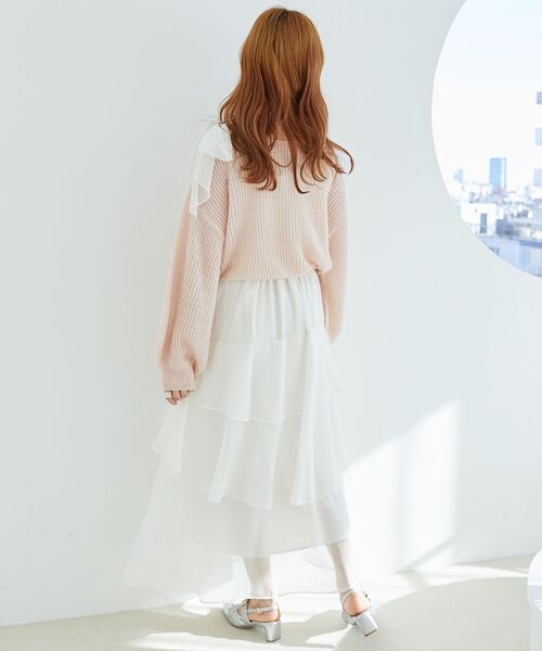MAJESTIC LEGON(マジェスティックレゴン)の「∞エアリーティアードスカート(スカート・レディース・ブラック/ホワイト系その他2/アイボリー・SMALL/MEDIUM/X-SMALL)」の16枚目の写真