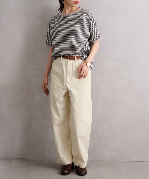 STAR&STRIPE（スターアンドストライプ）の「【STAR&STRIPE】ボーダーリンガーTシャツ RINGER TEE SSMD-028（Tシャツ/カットソー・レディース・ブラック/ブルー/レッド/グリーン/ピンク/ネイビー/ベージュ・M）」の13枚目の写真