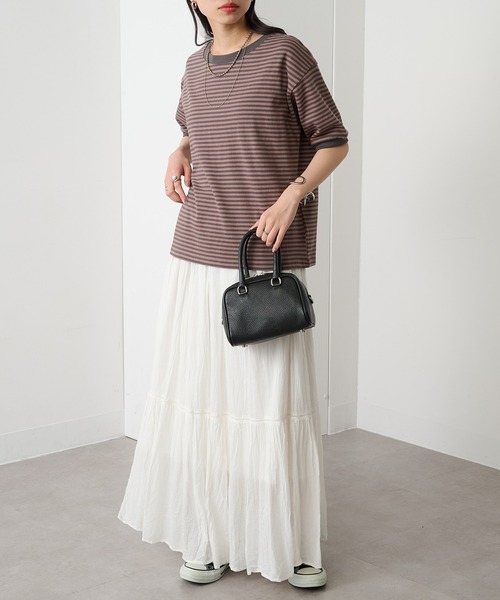 STAR&STRIPE（スターアンドストライプ）の「【STAR&STRIPE】ボーダーリンガーTシャツ RINGER TEE SSMD-028（Tシャツ/カットソー・レディース・ブラック/ブルー/レッド/グリーン/ピンク/ネイビー/ベージュ・M）」の20枚目の写真