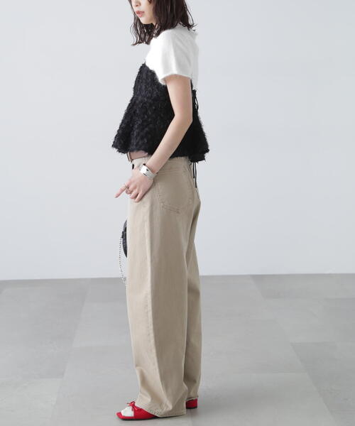 FREE'S MART(フリーズマート)の「◆シャギーフリルキャミビスチェ(シャツ/ブラウス・レディース・ブラック/ホワイト・FREE)」の11枚目の写真