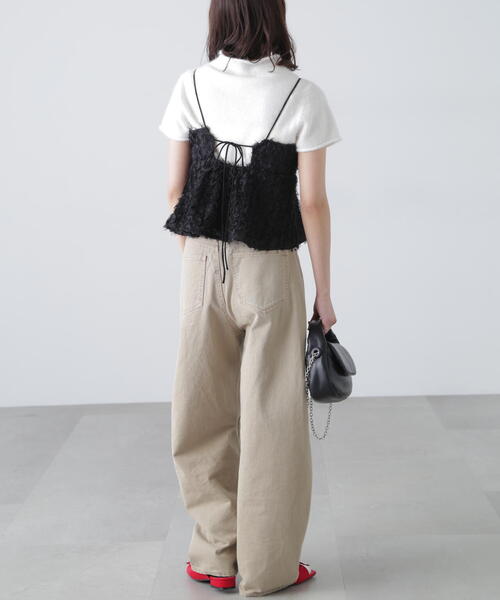 FREE'S MART(フリーズマート)の「◆シャギーフリルキャミビスチェ(シャツ/ブラウス・レディース・ブラック/ホワイト・FREE)」の13枚目の写真