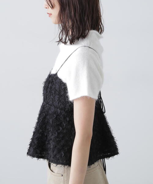 FREE'S MART(フリーズマート)の「◆シャギーフリルキャミビスチェ(シャツ/ブラウス・レディース・ブラック/ホワイト・FREE)」の16枚目の写真