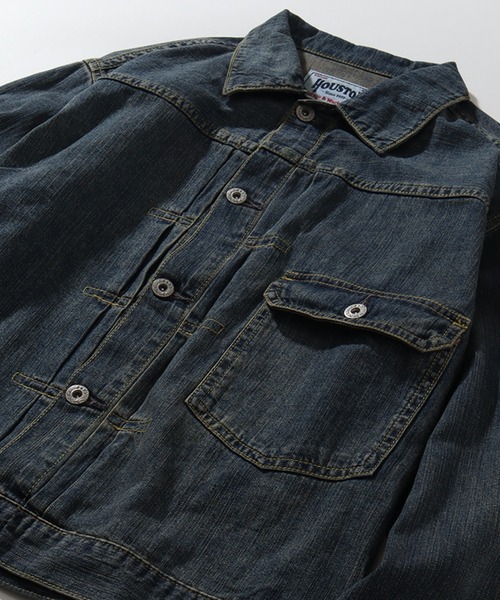 HOUSTON(ヒューストン)の「【HOUSTON/ヒューストン】US COTTON TYPE1 DENIM JACKET/USコットンタイプワンデニムジャケット(デニムジャケット・メンズ・ブルー系その他2/ブルー系その他3/ブルー系その他・XL/L/M)」の8枚目の写真