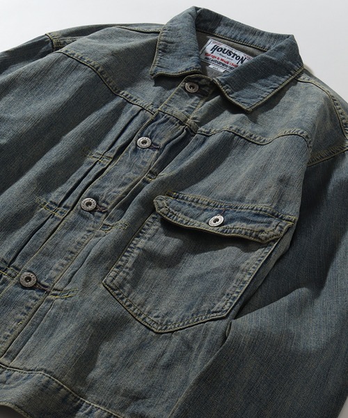 HOUSTON(ヒューストン)の「【HOUSTON/ヒューストン】US COTTON TYPE1 DENIM JACKET/USコットンタイプワンデニムジャケット(デニムジャケット・メンズ・ブルー系その他2/ブルー系その他3/ブルー系その他・XL/L/M)」の7枚目の写真