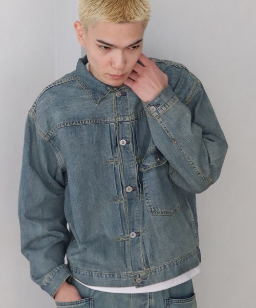HOUSTON(ヒューストン)の「【HOUSTON/ヒューストン】US COTTON TYPE1 DENIM JACKET/USコットンタイプワンデニムジャケット(デニムジャケット・メンズ・ブルー系その他2/ブルー系その他3/ブルー系その他・XL/L/M)」の21枚目の写真