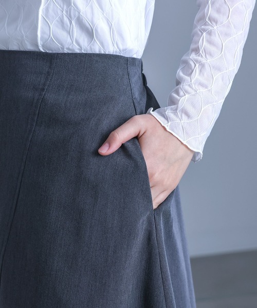 kOhAKU（コハク）の「『アシンメトリースカート』（スカート・レディース・ブラック/グレー・1/2）」の14枚目の写真