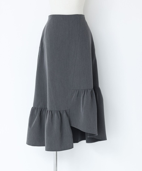 kOhAKU（コハク）の「『アシンメトリースカート』（スカート・レディース・ブラック/グレー・1/2）」の4枚目の写真