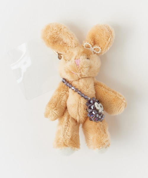セール】Plush Rabbit Keychain/おめかしうさぎぬいぐるみ