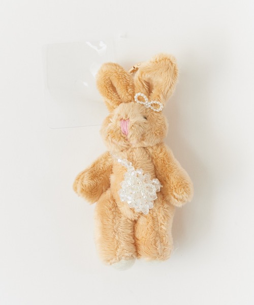 セール】Plush Rabbit Keychain/おめかしうさぎぬいぐるみ