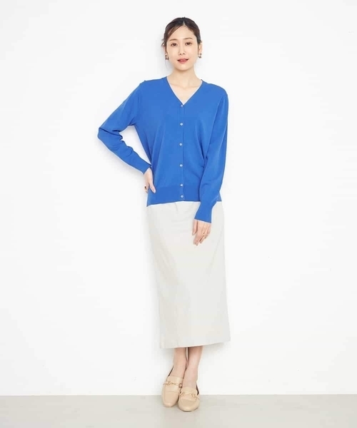 a.v.v（アーヴェヴェ）の「【洗える/UVカット】Vネックカーディガン（カーディガン/ボレロ・レディース・ホワイト/ブラック/ブルー/グレー系その他・40/38/42/36/34）」の7枚目の写真