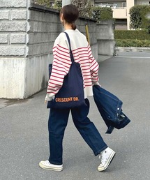 CORNERS by KR | 【CORNERS by KR】ボーダーヘンリーネックニット(ニット/セーター)